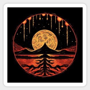 Spooky Halloween - Haunted Forest - Eerie Art - "Moonlit Macabre" Sticker